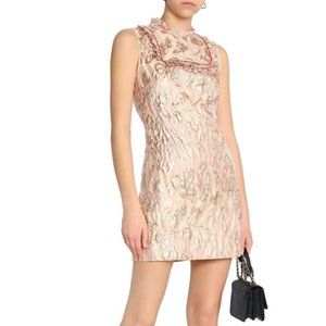 BNWOT, Sandro Pale Pink Metallic-Floral Jacquard D